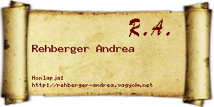 Rehberger Andrea névjegykártya