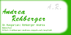 andrea rehberger business card
